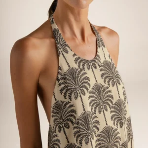 VESTIDO MARFIL ESTAMPADO