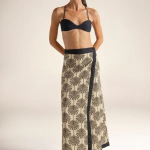 FALDA MARFIL ESTAMPADO