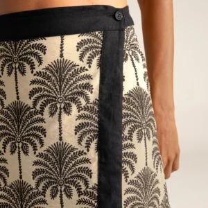 FALDA MARFIL ESTAMPADO